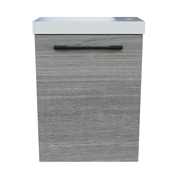 Timberline Ollie Wall Hung Vanity with Nano Polymarble Top & Basin 400mm - 400mm Right Offset Basin - OLLV400RNANW