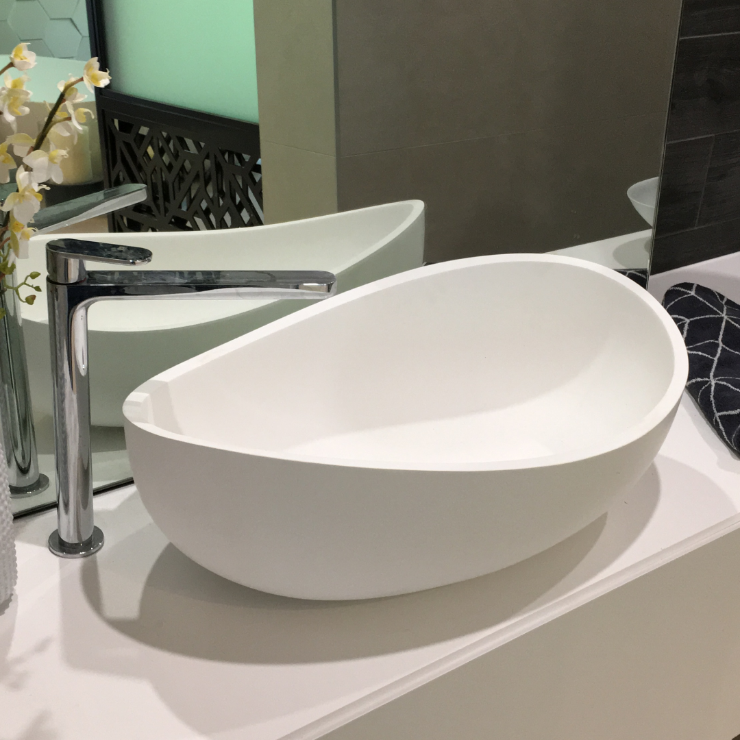 Pietra Bianca Onda Above Counter Basin - Black - PB3017-Black