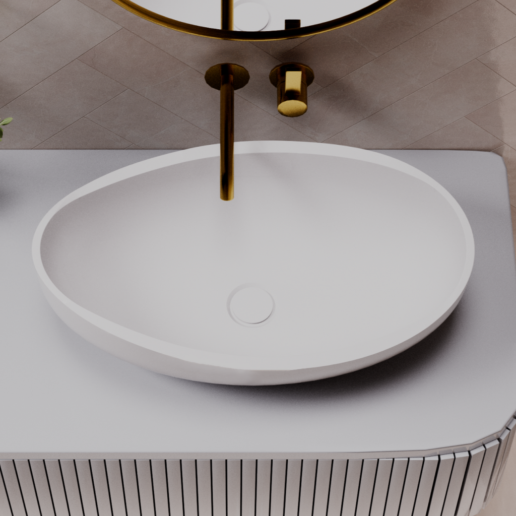 Pietra Bianca Onda Above Counter Basin - Charcoal - PB3017-C