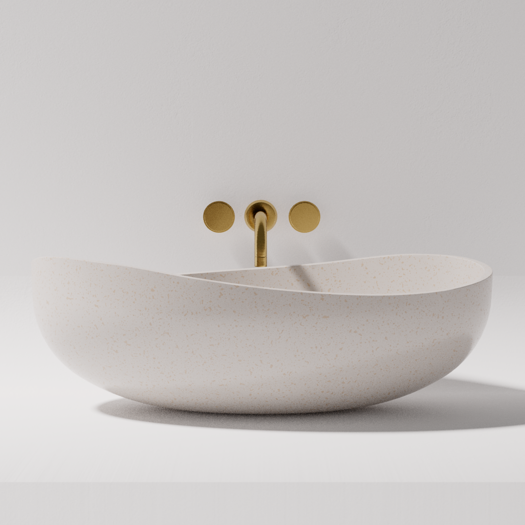 Pietra Bianca Onda Above Counter Basin - Black - PB3017-Black