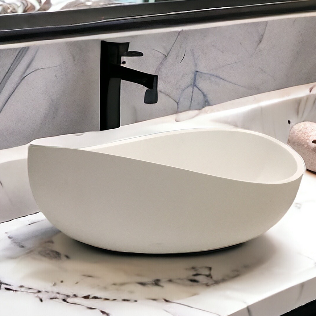 Pietra Bianca Onda Above Counter Basin - Charcoal - PB3017-C