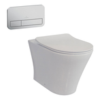 Villeroy & Boch O.Novo 2.0 S-Trap DirectFlush Wall Faced Toilet incl/Slim Seat & VB Cistern Package - E200 Chrome Button - 4624R101L4DB + 92233300 + 92249061
