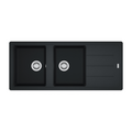 Franke Basis BFG621ON-B Double Bowl Sink & Drainer - Onyx - BFG621ONB