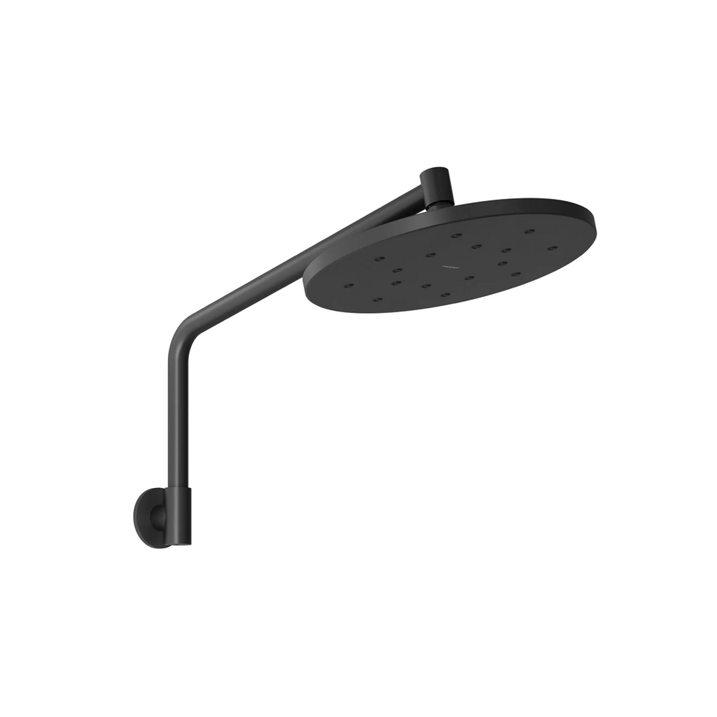 Phoenix Ormond High-Rise Shower Arm and Rose - Matte Black - 609-5300-10