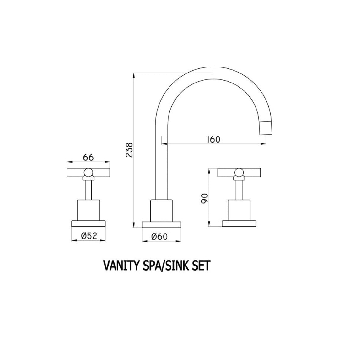 Oschin Regatta Hob Spa-Sink Set - Chrome - 55660
