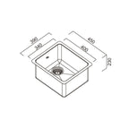 Abey LT100 31L Single Bowl Laundry Sink w/Overflow