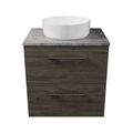 Timberline Oxbow Wall Hung Vanity with SilkSurface Top & Basin 600mm - OXBV600CSSAW