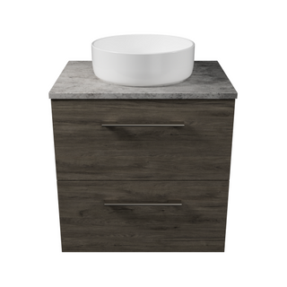 Timberline Oxbow Wall Hung Vanity with SilkSurface Top & Basin 600mm - OXBV600CSSAW