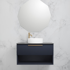 Marquis Oxford 900mm Wall Hung Vanity - Winter Sky - Oxford 3 + Regio Basin