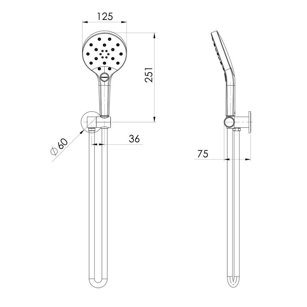 Phoenix Oxley Hand Shower - Brushed Nickel - 610-6630-40