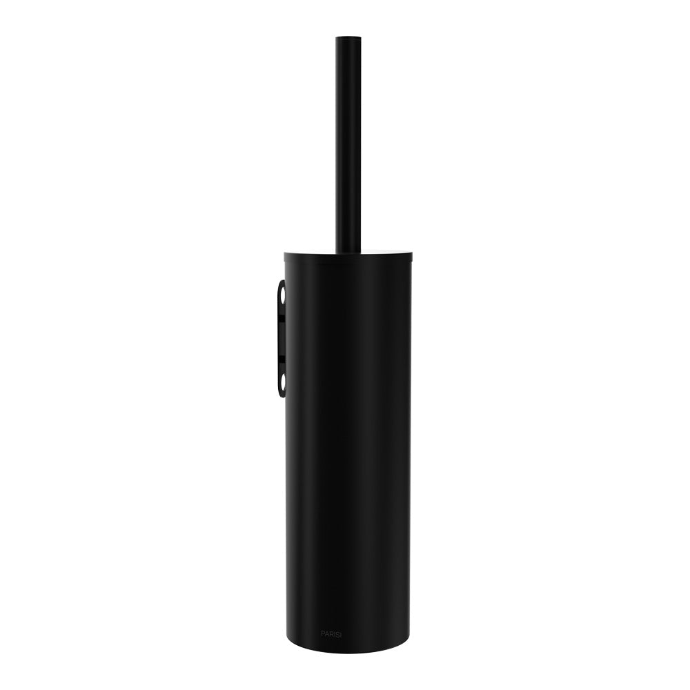 Parisi Envy II Wall Mounted Toilet Brush Holder 80 x 80 x 375 - Matt Black - P2.TBH.02