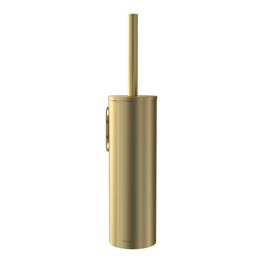 Parisi Envy II Wall Mounted Toilet Brush Holder 80 x 80 x 375 - Brushed Brass - P2.TBH.46