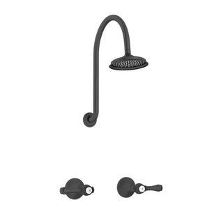 Linkware Augustine Shower Set - Matte Black - P2053BK + P2051BK-1