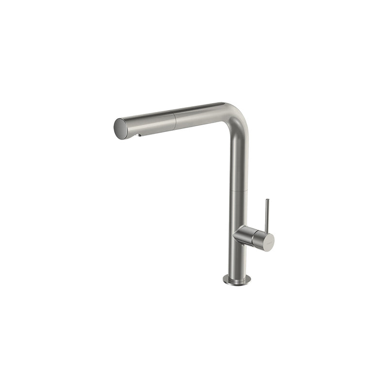 Parisi Envy 30 Kitchen Mixer with Fixed Spout and Pull-out Spray - Brushed Nickel