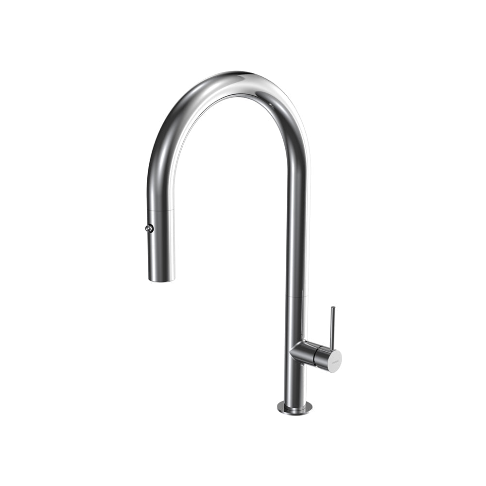 Parisi Envy 30 Kitchen Mixer with Round Spout and Pull Out Spray - Chrome