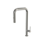 Parisi Envy 30 Kitchen Mixer with Square Spout and Pull-out Spray - Brushed Nickel