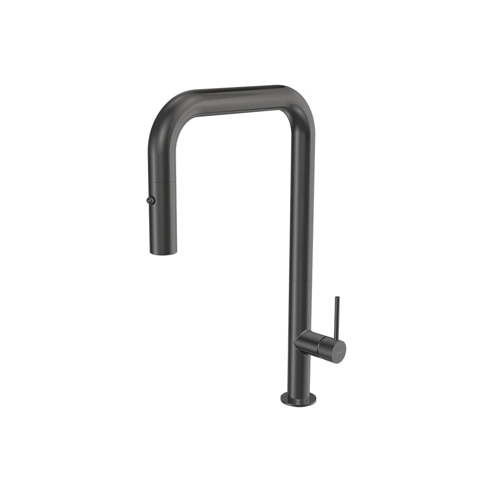 Parisi Envy 30 Kitchen Mixer with Square Spout and Pull-out Spray - Fucile