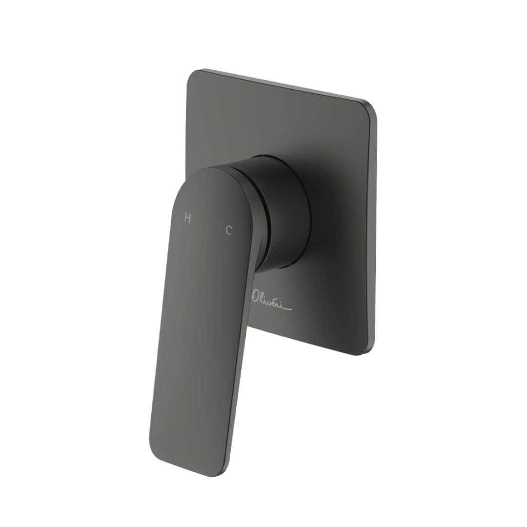 Oliveri Paris Wall Mixer (Includes In-Wall Body) - LF Gun Metal - PA100505FGM