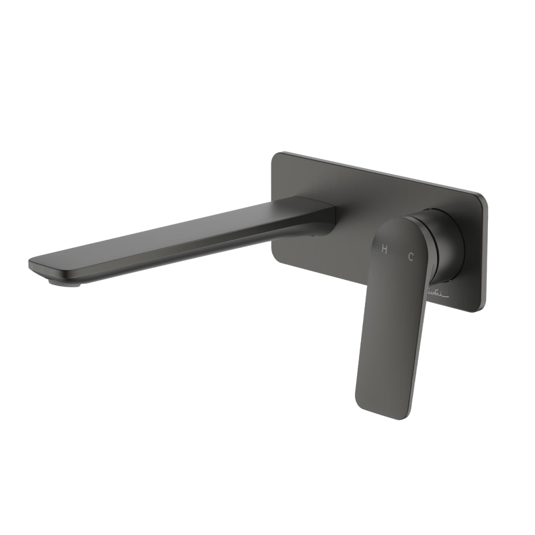 Oliveri Paris Wall Mixer Set (Includes In-Wall Body - LF Gun Metal - PA102505FGM