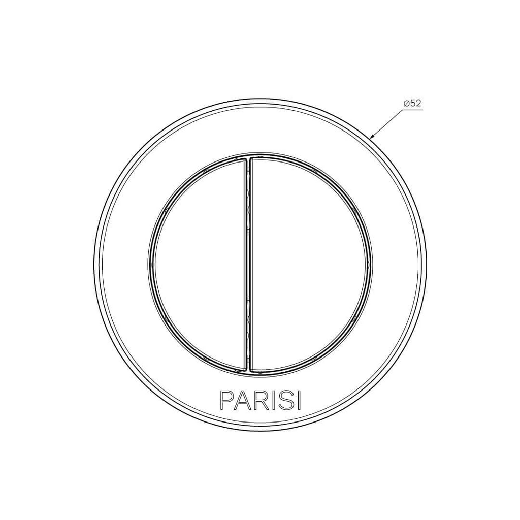 Parisi Actuator for Parisi Toilet Suite Cisterns - Matte Black PA200.02