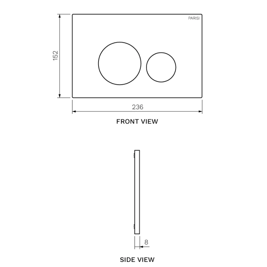 Parisi Linfa PN770 Rimless Floor Mount Package with Tondo Brushed Brass Flush Plate - PN770 + PA110 + PA220.46
