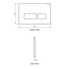Parisi L'Hotel PN740 Floor Mount Toilet Package - Includes Brushed Brass Blade Flush Plate - PN740 + PA110 + PA230.46