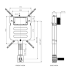 Parisi Incasso Front Flush Concealed Cistern with Adjustable Flush Pipe - PA310