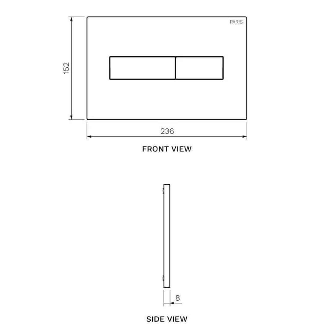 Parisi Linfa PN770 Rimless Floor Mount Package with Blade II Brushed Brass Flush Plate - PN770 + PA110 + PA401.46