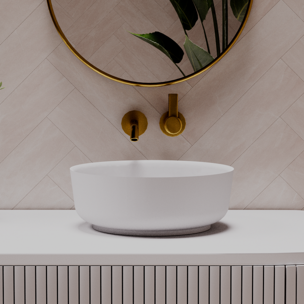 Pietra Georgia Above Counter Basin 360 x 130mm - White Matte - PB3021-WM