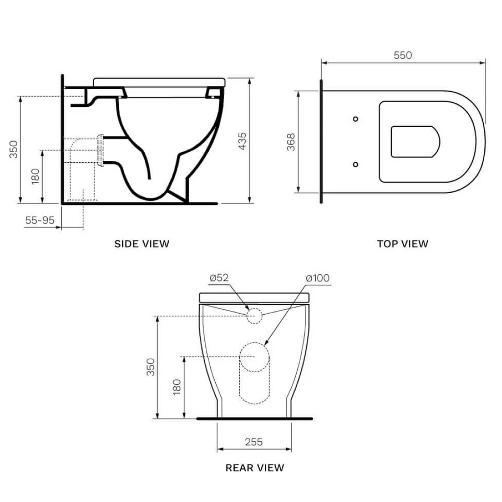 Parisi Deco Wall Faced Pan (Inc Soft Close Seat) - PC110