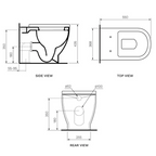 Parisi Deco Wall Faced Pan (Inc Soft Close Seat) - PC110