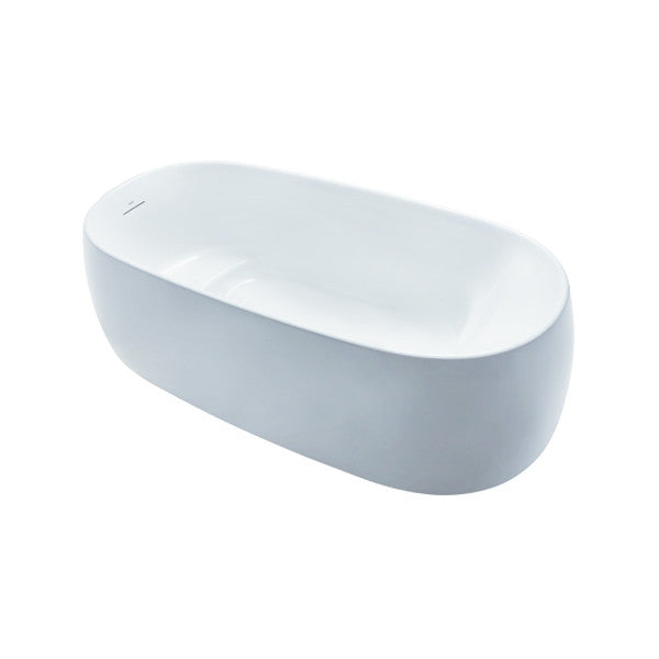 TOTO Galalato Reinforced Marble Free Standing Bathtub - Gloss White