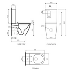 Parisi Ellisse PN600 Mk II Rimless Wall Faced Suite (Includes L'Hotel Seat) - PN600