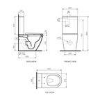 Parisi Ellisse MK II Rimless Back to Wall Toilet Suite (Includes Moda Seat) - PN60M