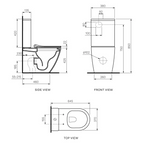Parisi Ellisse II Wall Faced Rimless Toilet Suite (Includes Pressalit Seat) - PN60P