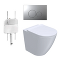 Parisi Ellisse PN610 Mk II Floor Mount Toilet Package - Includes Chrome Tondo Flush Plate - PN610 + PA110 + PA221