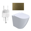 Parisi Ellisse PN610 Mk II Floor Mount Toilet Package - Includes Antique Brass Tondo II Flush Plate - PN610 + PA110 + PA400.56