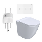Parisi Ellisse PN610 Mk II Floor Mount Toilet Package - Includes Gloss White Blade II Flush Plate - PN610 + PA110 + PA401.11