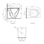 Parisi Aqua Intelligent Wall Faced Pan w/Bottom Inlet Bidet Seat - PN61A