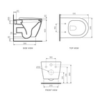 Parisi Ellisse MK II Rimless Wall Hung Pan (Includes Moda Seat) - PN62M