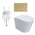 Parisi L'Hotel PN740 Floor Mount Toilet Package - Includes Brushed Brass Tondo Flush Plate - PN740 + PA110 + PA220.46