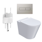 Parisi L'Hotel PN740 Floor Mount Toilet Package - Includes Brushed Nickel Blade II Flush Plate - PN740 + PA110 + PA401.41