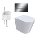 Parisi L'Hotel PN740 Floor Mount Toilet Package - Includes Chrome Blade II Flush Plate - PN740 + PA110 + PA401