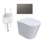 Parisi L'Hotel PN740 Floor Mount Toilet Package - Includes Fucile Elli Flush Plate - PN740 + PA110 + PA402.50