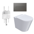 Parisi L'Hotel PN740 Floor Mount Toilet Package - Includes Fucile Quasar Flush Plate - PN740 + PA110 + PA403.50