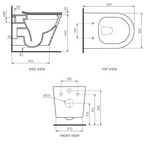 Parisi L’Hotel Wall Hung Pan with Slim S-Close Seat - PN750