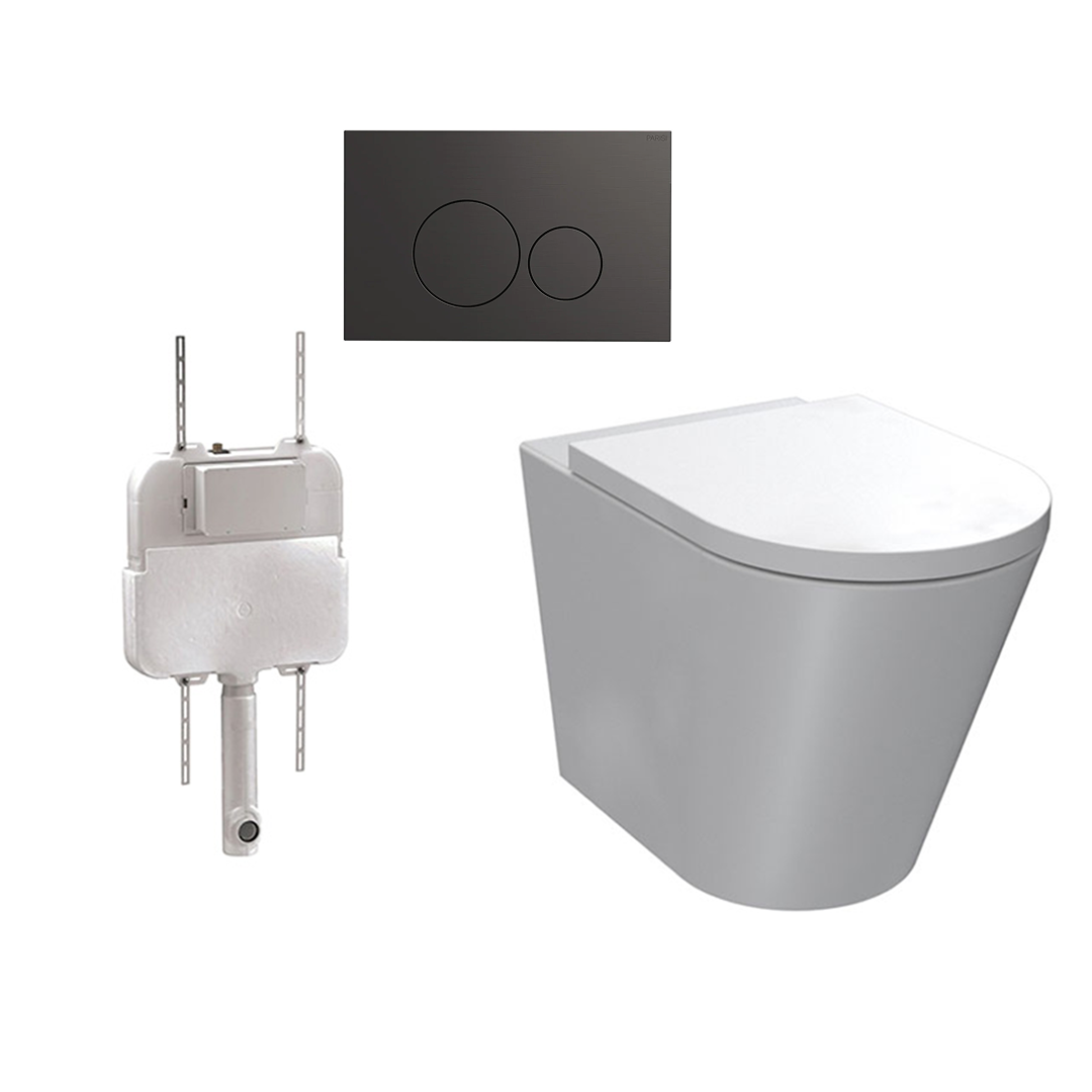 Parisi Linfa PN770 Rimless Floor Mount Package with Tondo Fucile Flush Plate - PN770 + PA110 + PA228