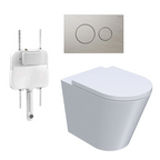 Parisi Linfa PN770 Rimless Floor Mount Package with Tondo II Brushed Nickel Flush Plate - PN770 + PA110 + PA400.41