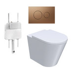 Parisi Linfa PN770 Rimless Floor Mount Package with Tondo II Matte Bronze Flush Plate - PN770 + PA110 + PA400.48