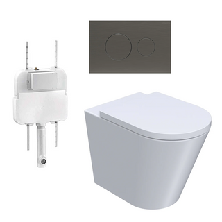 Parisi Linfa PN770 Rimless Floor Mount Package with Tondo II Fucile Flush Plate - PN770 + PA110 + PA400.50